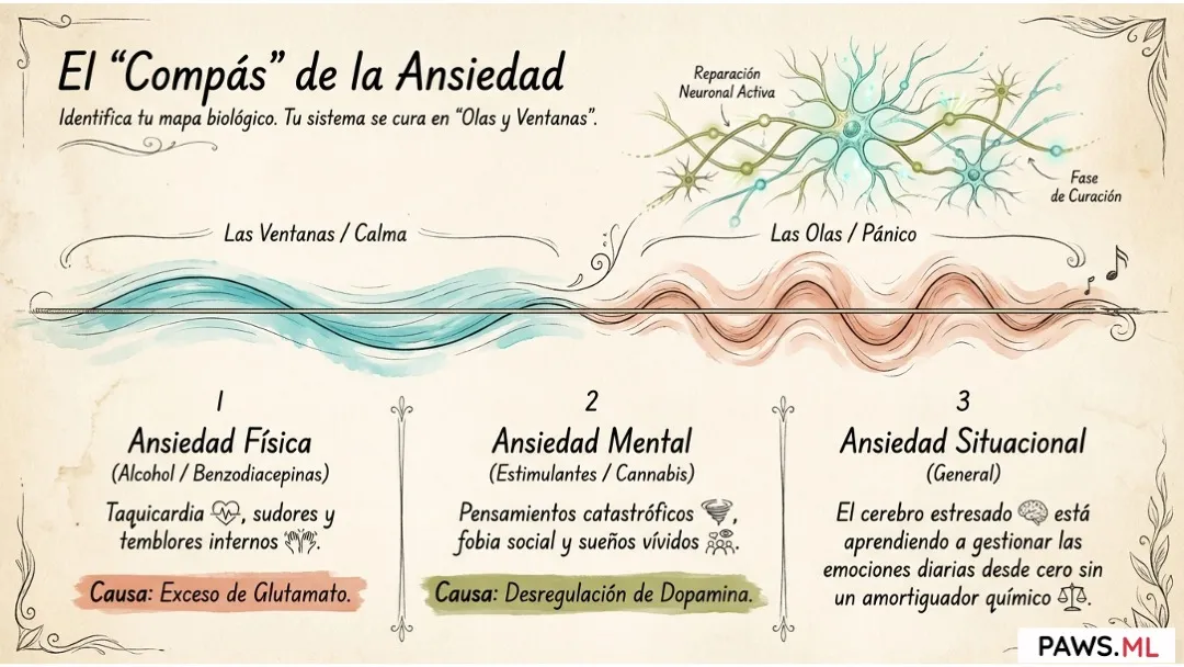 Ansiedad post-sevrage (PAWS): Causas y cómo calmar el pánico | PAWS.ML