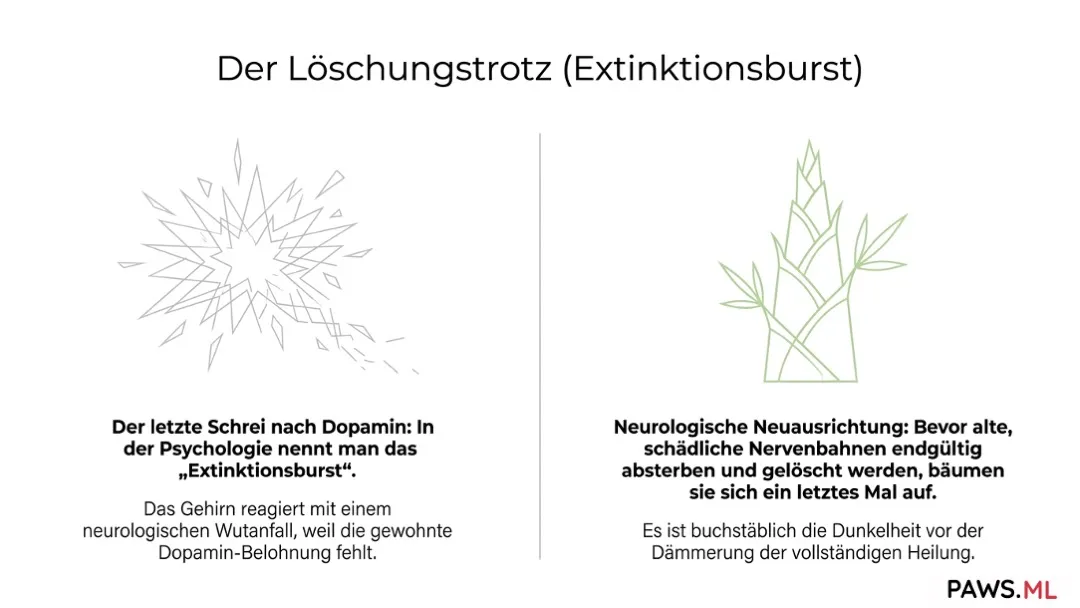 Plötzliches craving nach einem jahr: Der „löschungstrotz“ (extinktionsburst) und wie KI beim urge surfing hilft | PAWS.ML