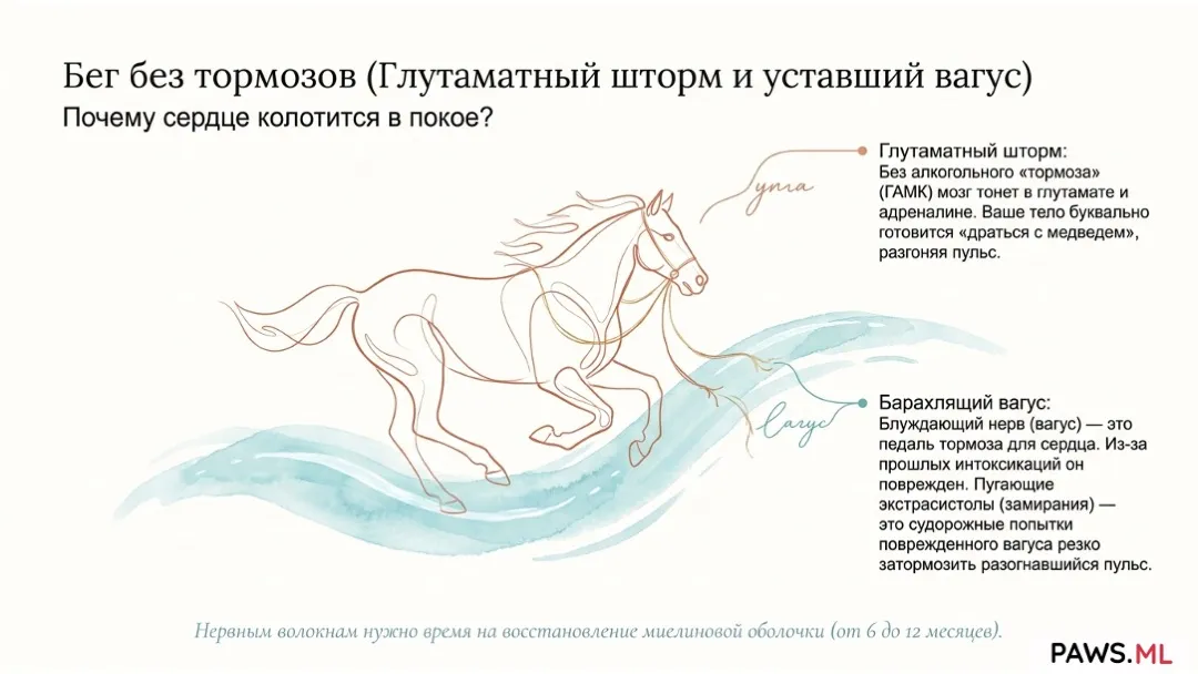 Тахикардия и экстрасистолы после отказа от алкоголя: Почему колотится сердце | PAWS.ML