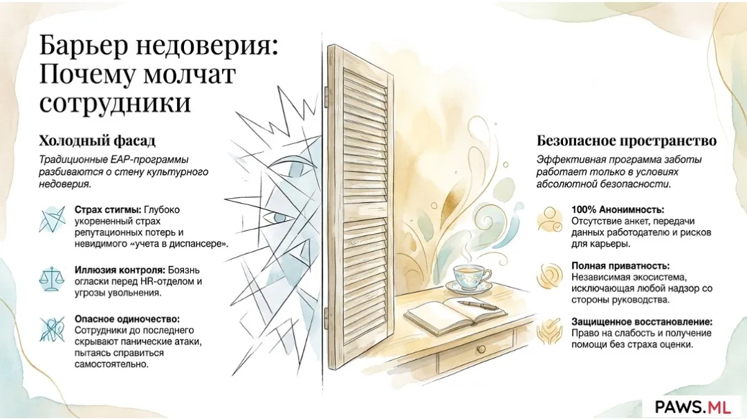 Корпоративные программы здоровья и анонимный aftercare | PAWS.ML