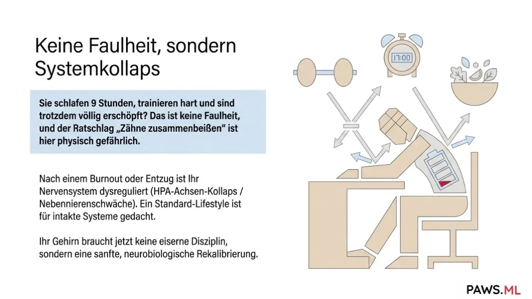 Der gesundheits-mythos: Warum sport und multivitamine bei paws-erschöpfung versagen (und wie ki-biohacking hilft) | PAWS.ML