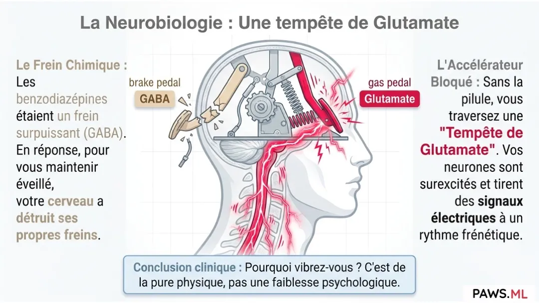 Tremblements internes après l'arrêt des benzodiazépines (PAWS) | PAWS.ML