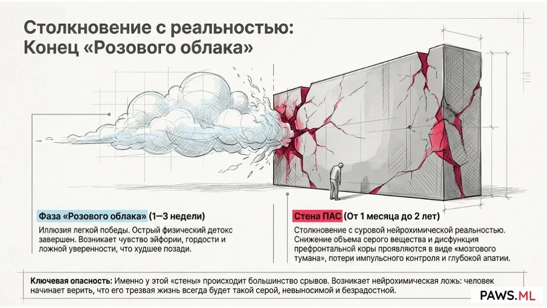 Депрессия после отказа от алкоголя и наркотиков: сколько длится ПАС | PAWS.ML