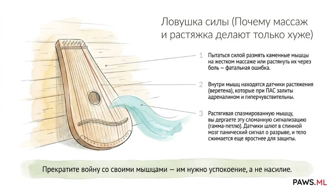 Феномен «деревянного тела»: почему вы чувствуете мышечный панцирь и как нервная система берет вас в заложники | PAWS.ML