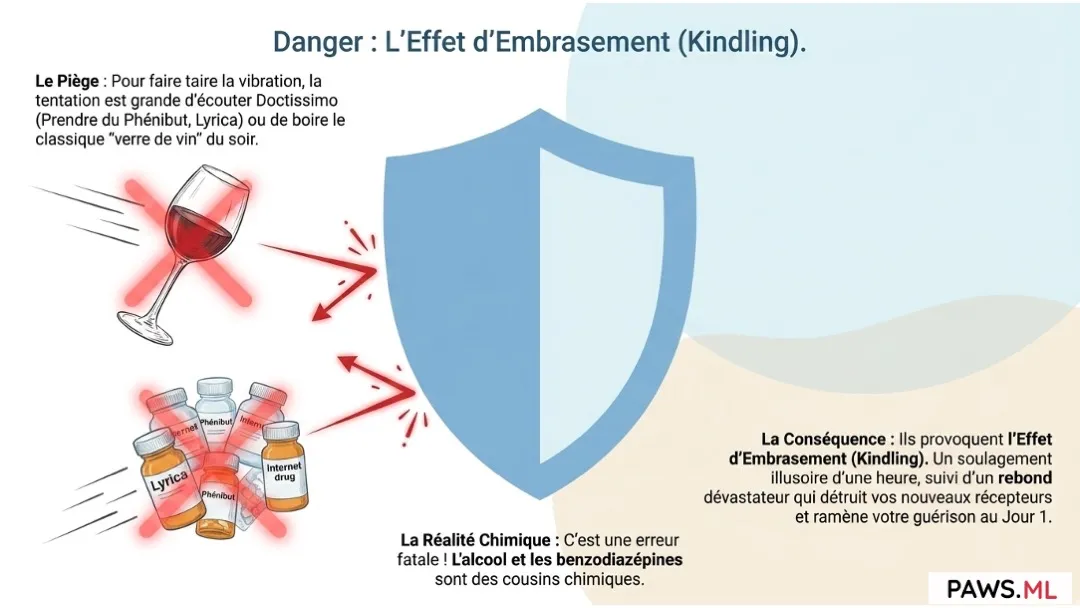 Tremblements internes après l'arrêt des benzodiazépines (PAWS) | PAWS.ML