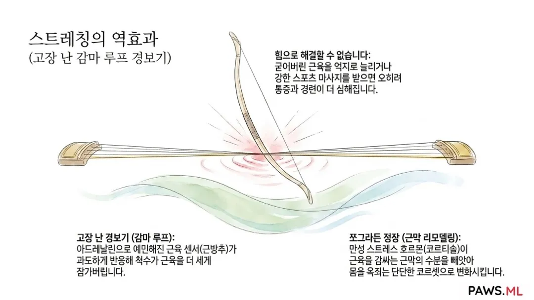 '나무토막'이 된 몸: 왜 '근육 갑옷'을 느끼며, 신경계가 어떻게 당신을 인질로 잡고 있는가 | PAWS.ML