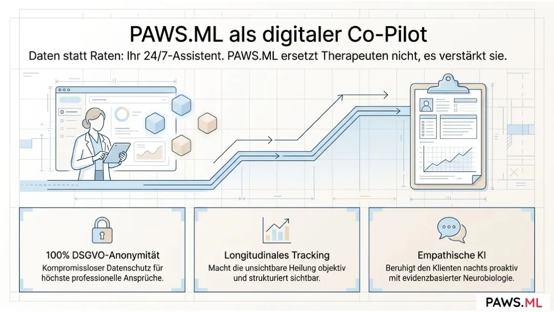 Digitale nachsorge-tools für therapeuten & coaches | PAWS.ML