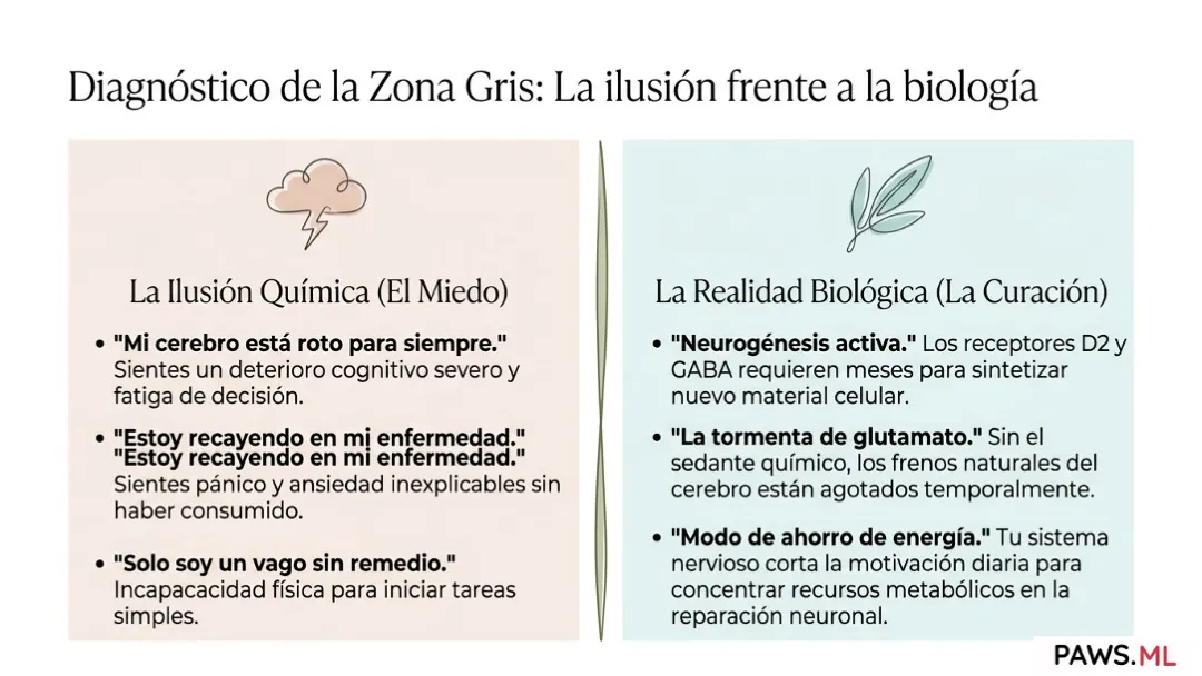 Caída de la nube rosa: Depresión tras 1 mes de sobriedad y PAWS | PAWS.ML