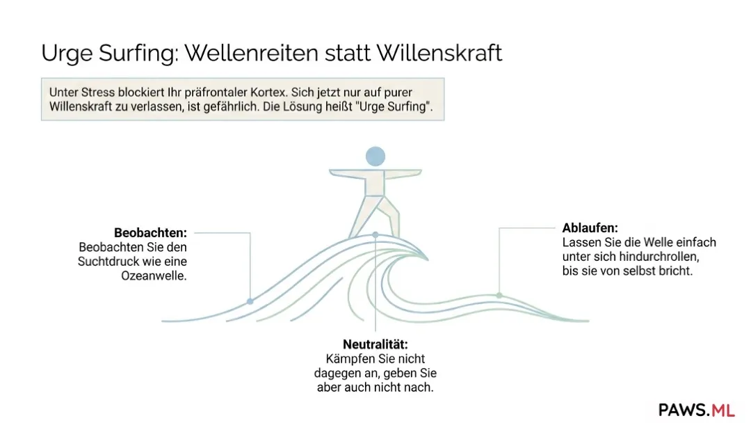 Plötzliches craving nach einem jahr: Der „löschungstrotz“ (extinktionsburst) und wie KI beim urge surfing hilft | PAWS.ML
