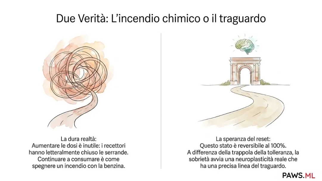 Astinenza prima di smettere: Tolleranza, PAWS e recupero cerebrale | PAWS.ML