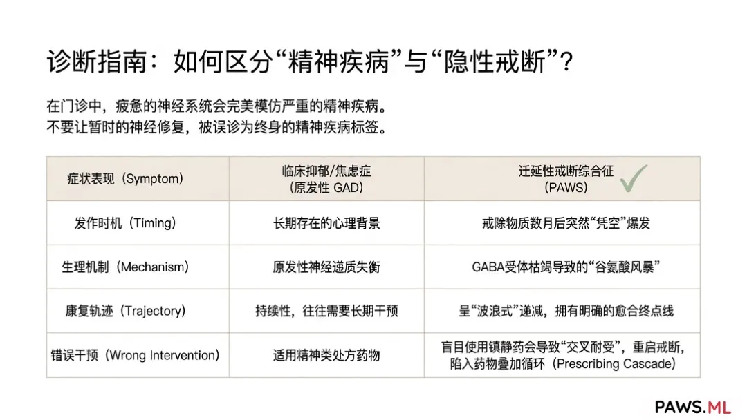 幻觉性戒断与 PAWS 的“波浪式”反扑:AI 如何在戒断数月后帮你安抚迷走神经 | PAWS.ML