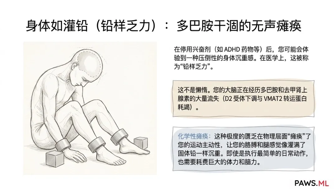 被医生忽视的PAWS戒断症状:脑电击感、苯二氮䓬腹胀与铅样乏力 | PAWS.ML