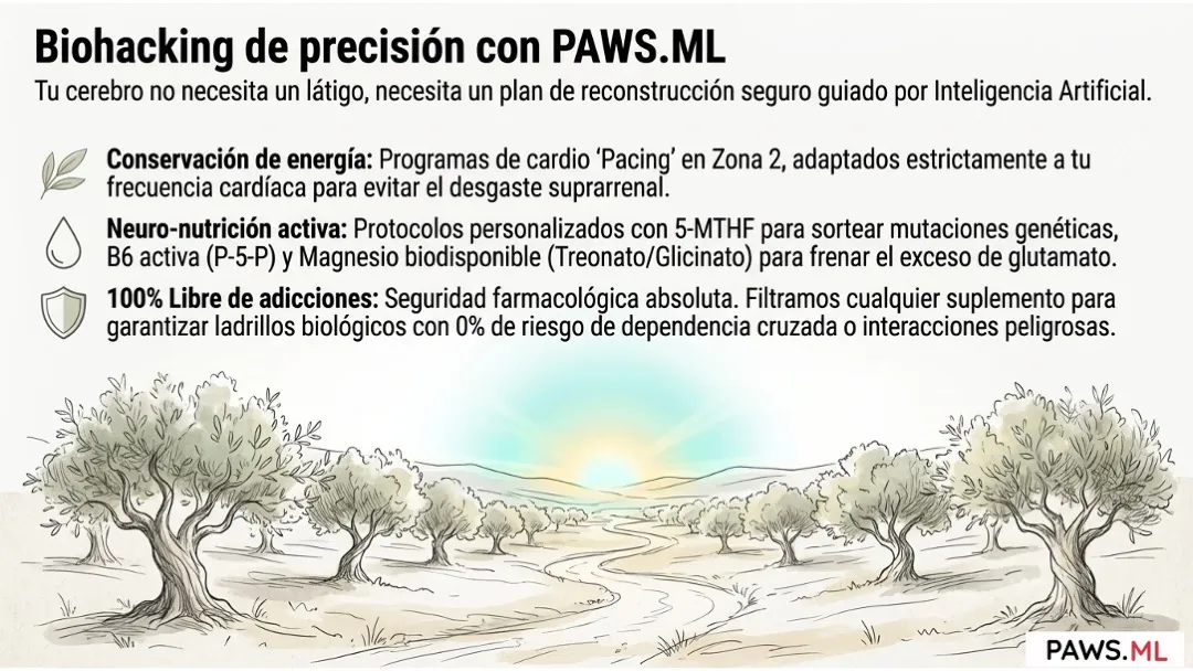 El mito de la "vida sana": Por qué el deporte y los multivitamínicos fallan ante la fatiga del síndrome de abstinencia (y cómo la IA lo soluciona) | PAWS.ML