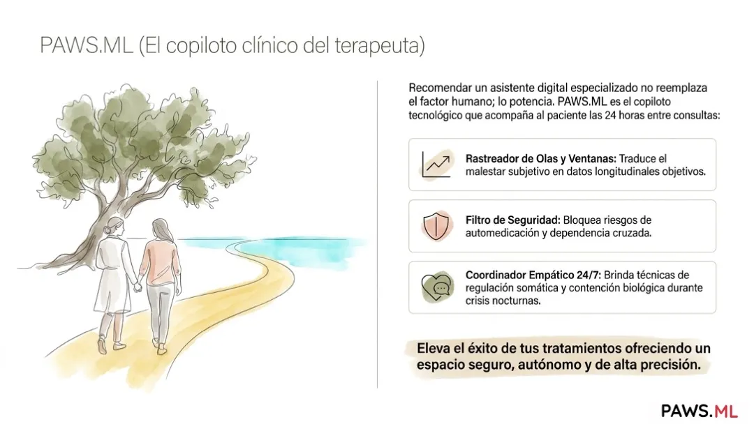 Herramientas digitales de cuidado posterior para terapeutas | PAWS.ML