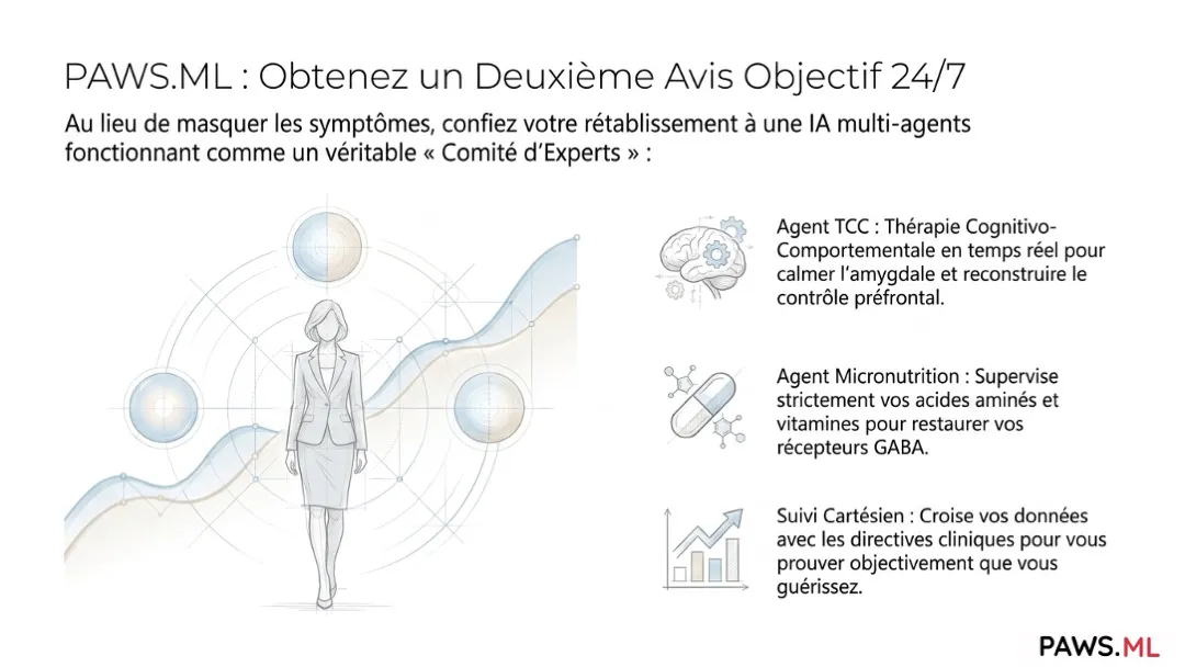 Deuxième avis par IA : Comment un comité multi-agents distingue le syndrome de sevrage (SSP) de la dépression clinique | PAWS.ML