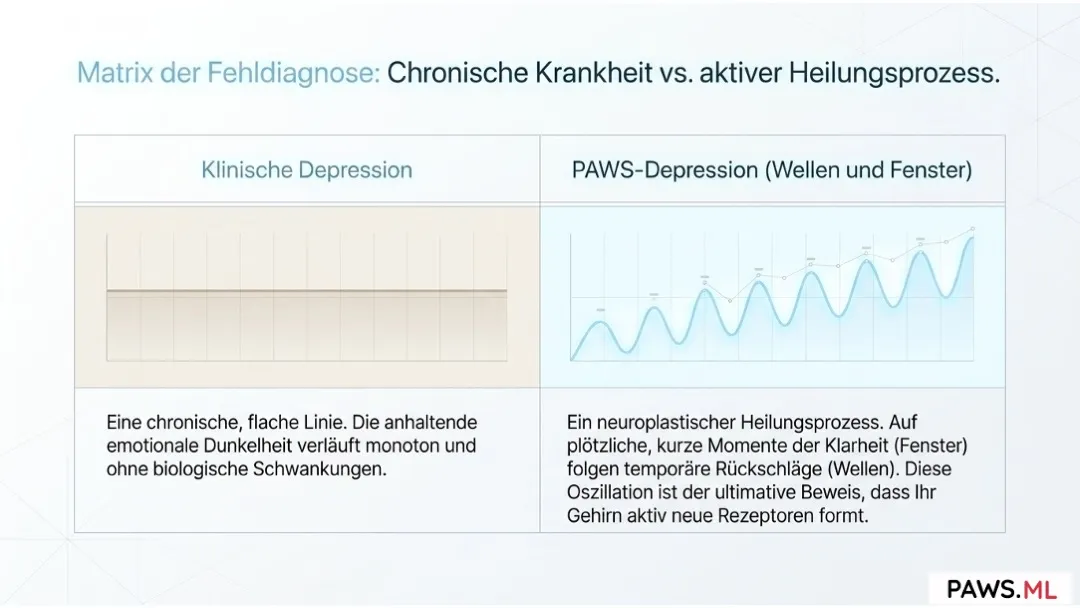 1 milliarde diagnosen: Depression oder versteckter entzug? (PAWS) | PAWS.ML