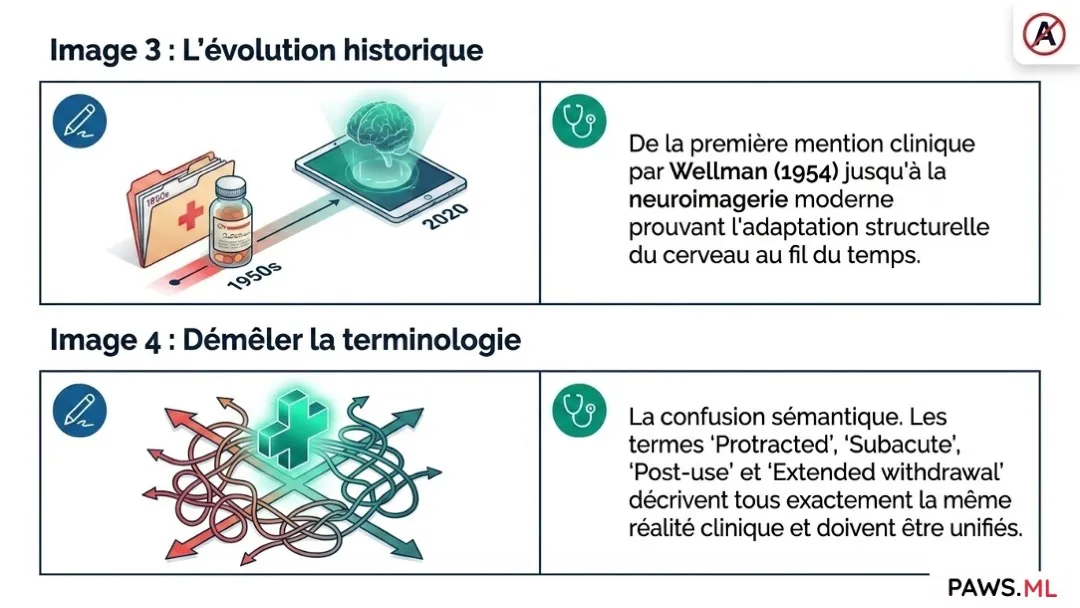 Syndrome de sevrage prolongé (PAWS) : Définition, histoire et statut scientifique | PAWS.ML