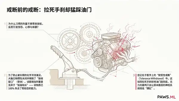 戒断前的戒断：耐受性戒断、PAWS 与大脑修复 | PAWS.ML | PAWS ML AI System
